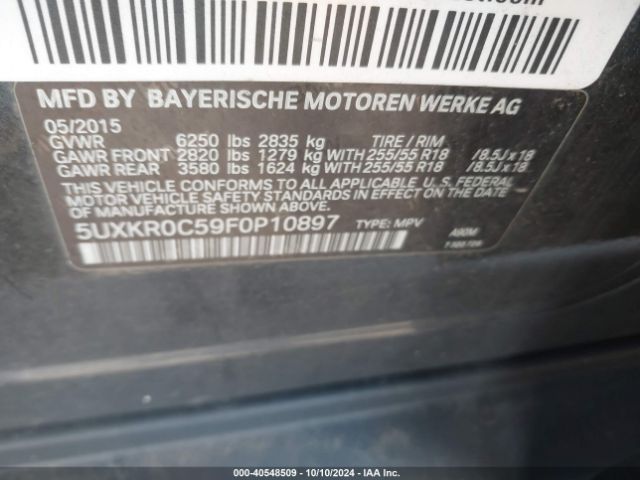 5UXKR0C59F0P10897 BMW X5 Xdrive35i