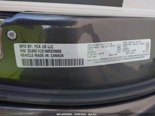 2C4RC1CG1NR229880 Chrysler Voyager Lx