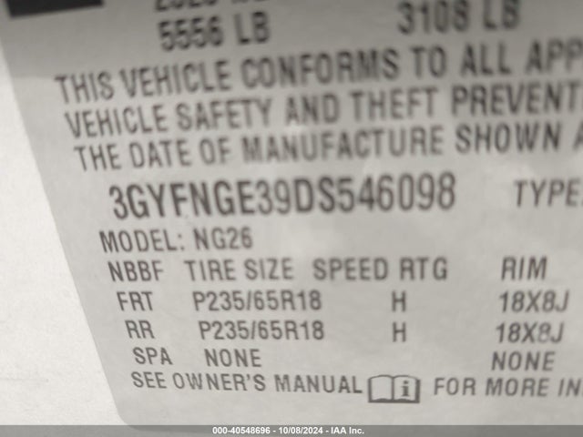 2013 CADILLAC SRX 3GYFNGE39DS546098 Photo 8