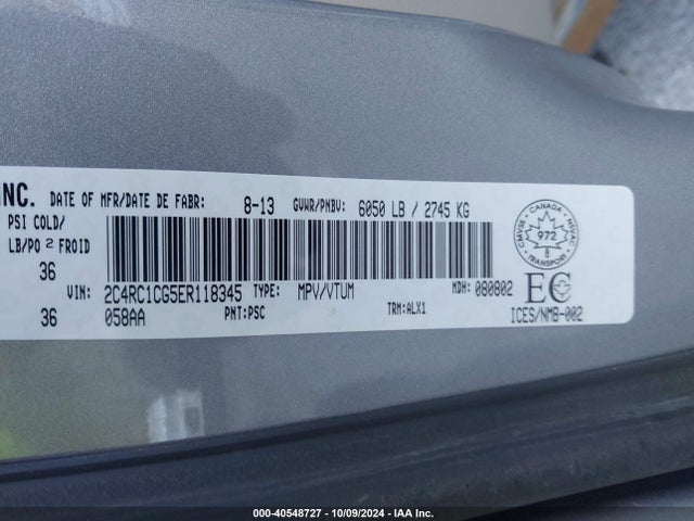 2C4RC1CG5ER118345 Chrysler Town & Country Touring-l
