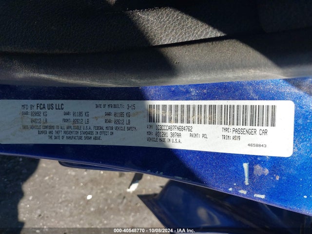 1C3CCCAB7FN684762 Chrysler 200 Limited