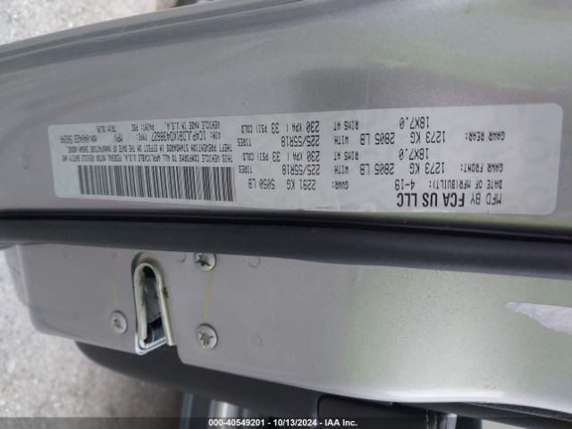 1C4PJLDB1KD438627 Jeep Cherokee Limited Fwd