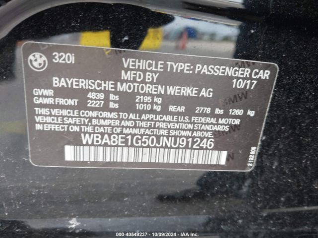 WBA8E1G50JNU91246 BMW 320i