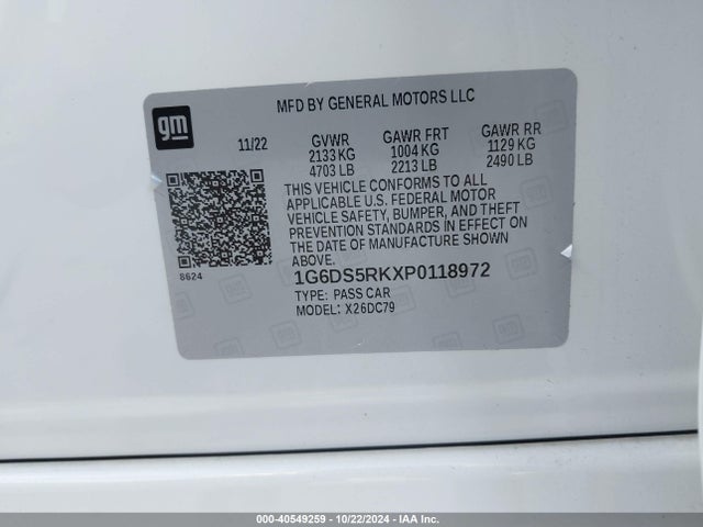 1G6DS5RKXP0118972 Cadillac Ct5 Premium Luxury