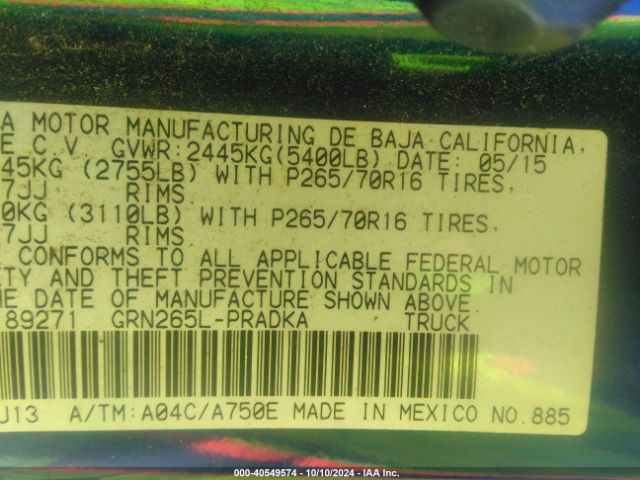 3TMJU4GN9FM189271 Toyota Tacoma Prerunner V6