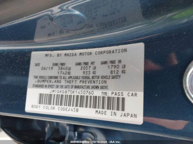 JM1DKDB70K1450760 Mazda Cx-3 Sport