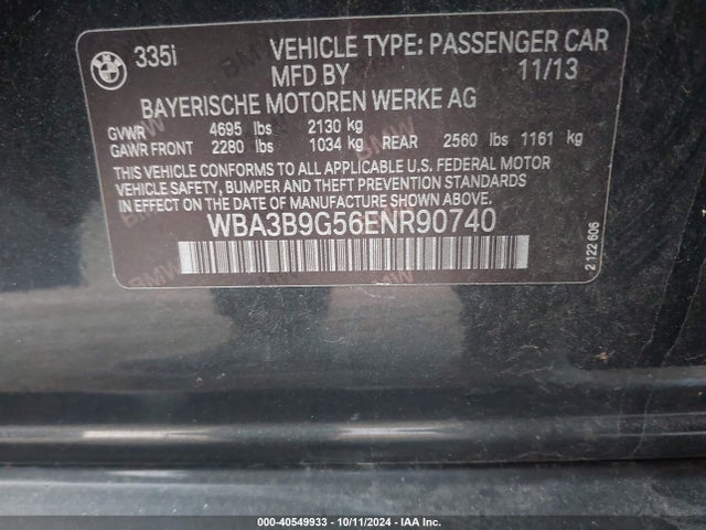 WBA3B9G56ENR90740 BMW 335i Xdrive