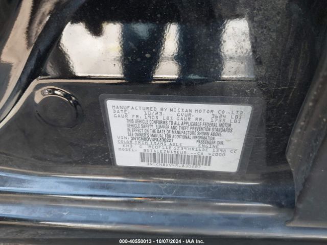 3N1CN8DV4RL830227 Nissan Versa 1.6 S