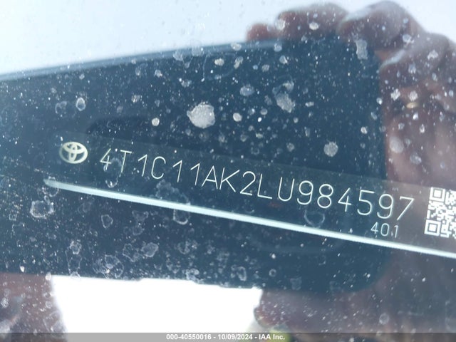 Toyota CAMRY LE 2020 4T1C11AK2LU984597 Image 9
