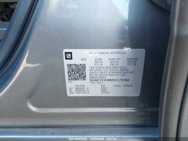 Buick Enclave Awd Avenir 2021 5GAEVCKW6MJ179768 Image 9