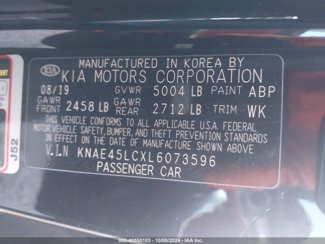 KNAE45LCXL6073596 KIA Stinger Gt1