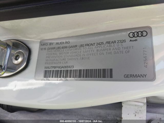 WAUTPBFF6GA065923 Audi A3 E-tron 1.4t Premium