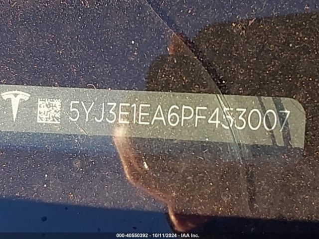 5YJ3E1EA6PF453007 Tesla Model 3 Rear-wheel Drive