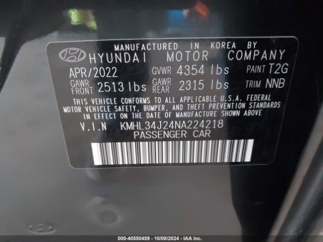 KMHL34J24NA224218 Hyundai Sonata Limited