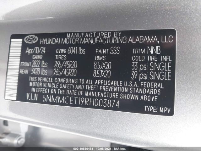 5NMMCET19RH003874 Genesis Electrified Gv70 Advanced Awd