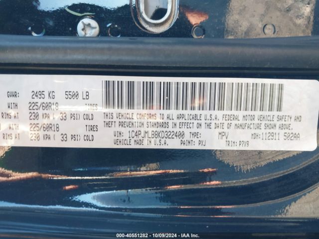 1C4PJMLB8KD322400 Jeep Cherokee Altitude 4x4