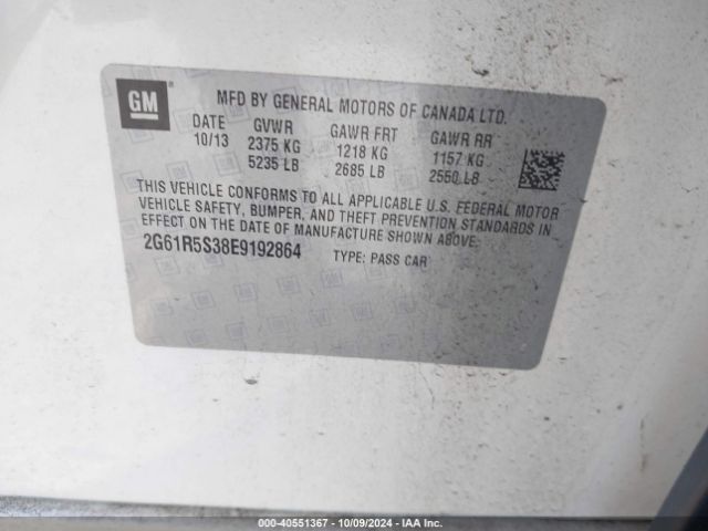 2G61R5S38E9192864 Cadillac Xts Premium