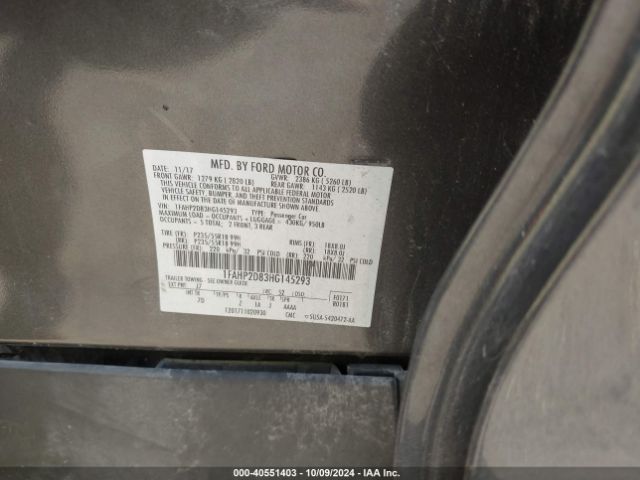 1FAHP2D83HG145293 Ford TAURUS SE