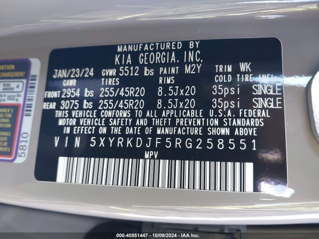 KIA Sorento X-line Sx 2024 5XYRKDJF5RG258551 Image 9