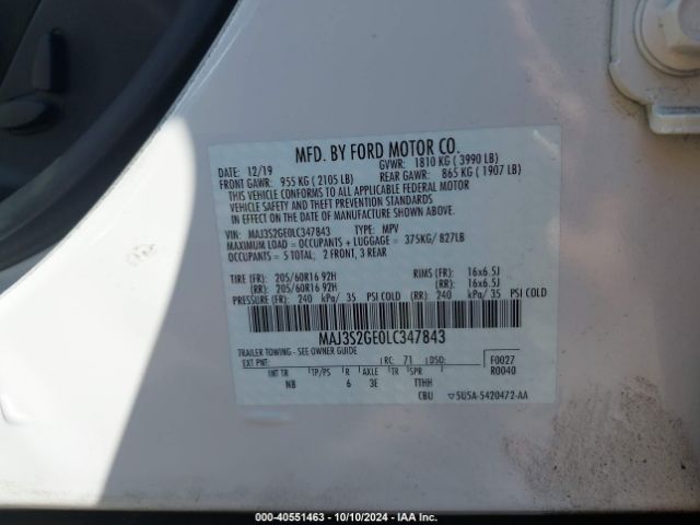 2020 FORD ECOSPORT MAJ3S2GE0LC347843 Photo 8
