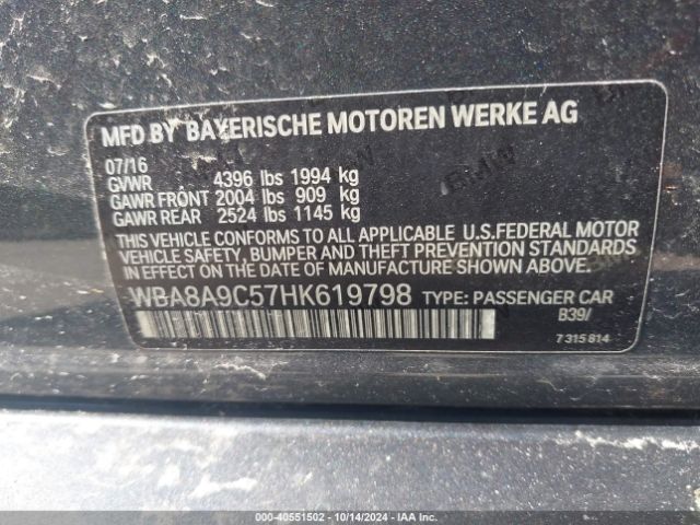 WBA8A9C57HK619798 BMW 320i