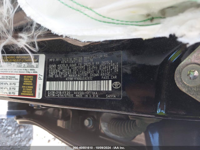 Toyota CAMRY SE 2016 4T1BF1FK8GU592932 Image 9