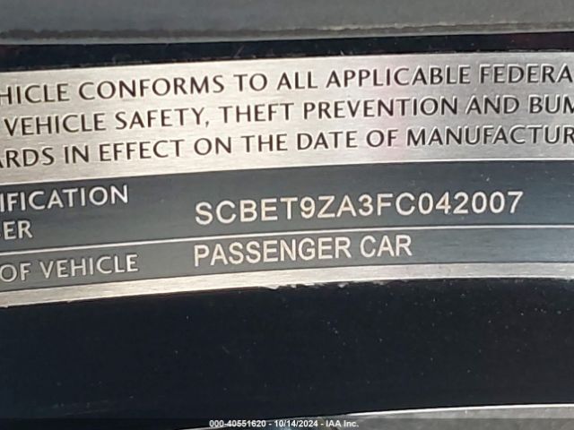 SCBET9ZA3FC042007 Bentley Flying Spur V8