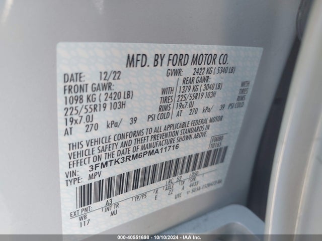 Ford Mustang Mach-e Premium 2023 3FMTK3RM6PMA11716 Image 9