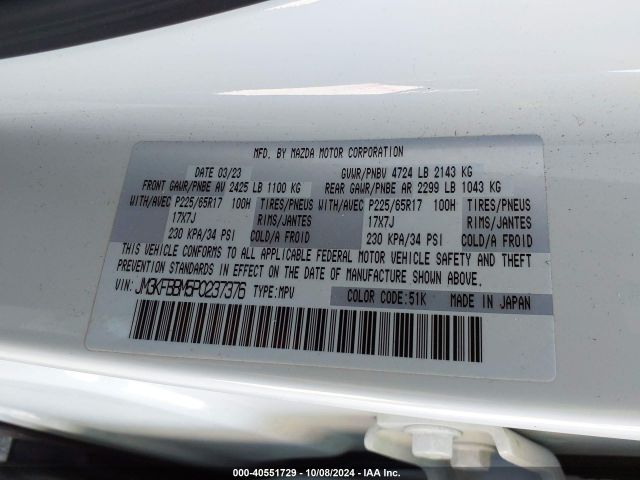 JM3KFBBM5P0237376 Mazda Cx-5 2.5 S Select