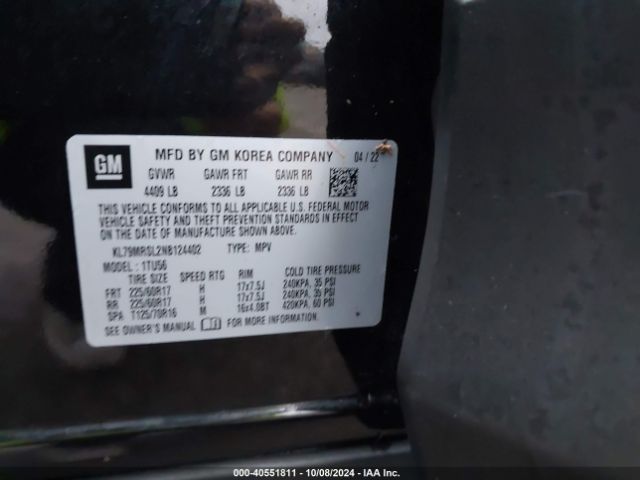 2022 CHEVROLET TRAILBLAZER KL79MRSL2NB124402 Photo 8