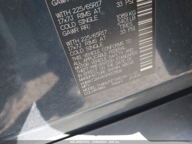 KNMAT2MV6GP617806 Nissan ROGUE S