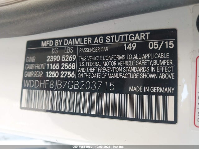 WDDHF8JB7GB203715 Mercedes-Benz E 350 4matic