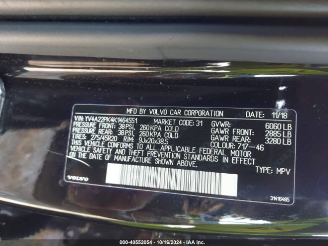YV4A22PK4K1464551 Volvo Xc90 T6 Momentum