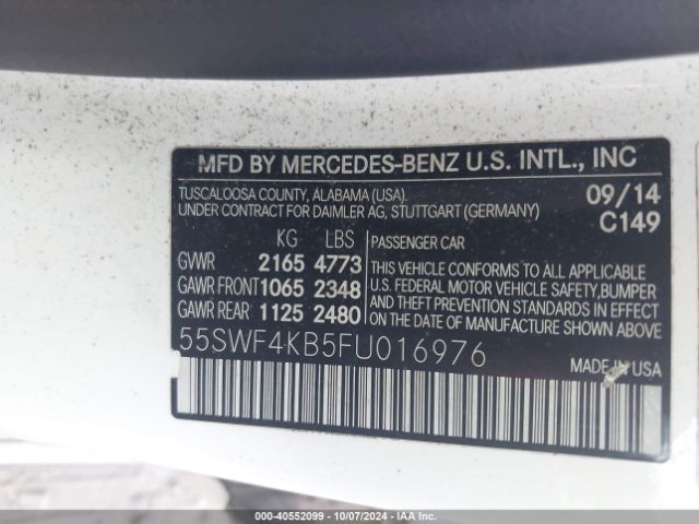 55SWF4KB5FU016976 Mercedes-Benz C 300 4matic/luxury 4matic/sport 4matic