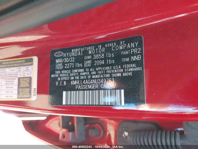 Hyundai ELANTRA SE 2022 KMHLL4AG4NU349763 Image 27