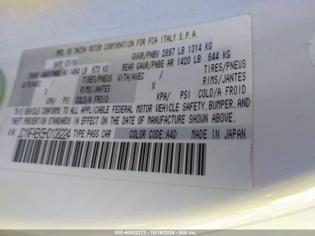 2017 FIAT 124 SPIDER JC1NFAEK5H0108224 Photo 8