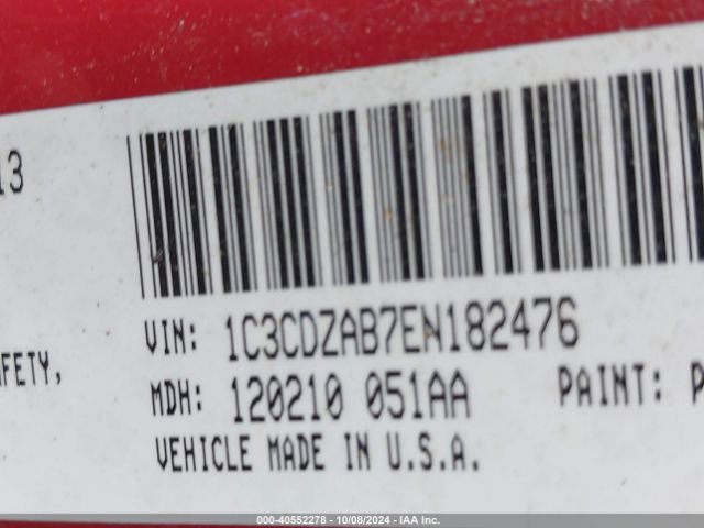 1C3CDZAB7EN182476 Dodge AVENGER SE