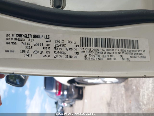 Dodge Journey Sxt 2014 3C4PDCBGXET118873 Image 9