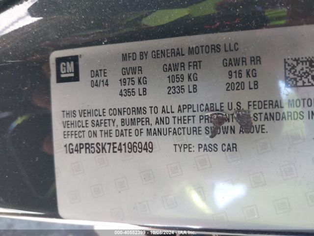 1G4PR5SK7E4196949 Buick Verano Convenience Group