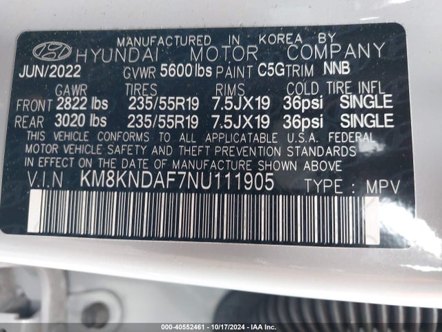 Hyundai Ioniq 5 Sel 2022 KM8KNDAF7NU111905 Image 9
