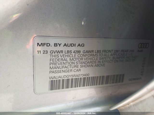 WAUAUDGY5RA073400 Audi A3 Premium 40 Tfsi Front-wheel Drive S Tronic