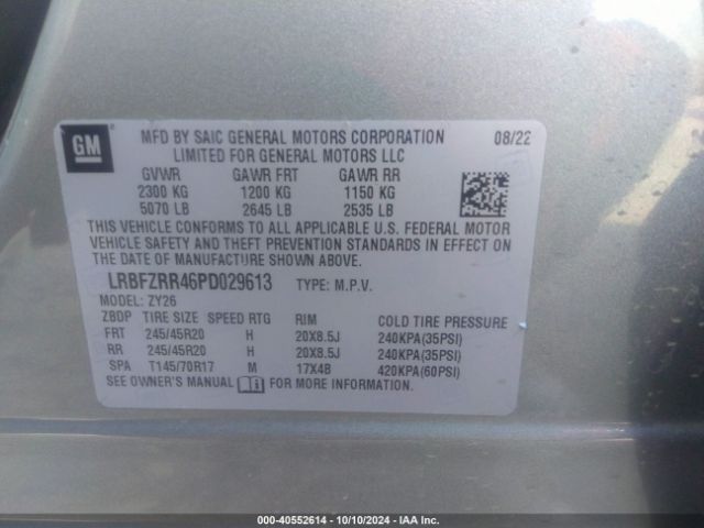 LRBFZRR46PD029613 Buick Envision Avenir Fwd