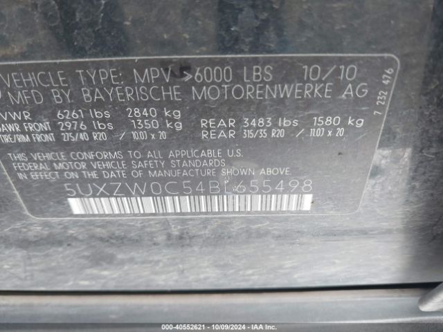 2011 BMW X5 5UXZW0C54BL655498 Photo 8