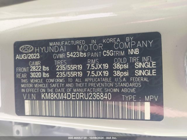 KM8KM4DE0RU236840 Hyundai IONIQ 5 SE