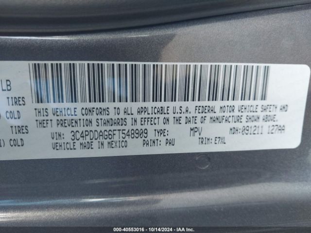 3C4PDDAG6FT548909 Dodge JOURNEY SE