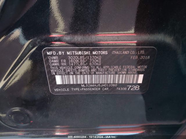 ML32A4HJ5JH011060 Mitsubishi MIRAGE SE