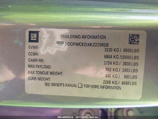 Chevrolet Silverado 1500 Lt 2019 1GCPWCEDXKZ239628 Image 9