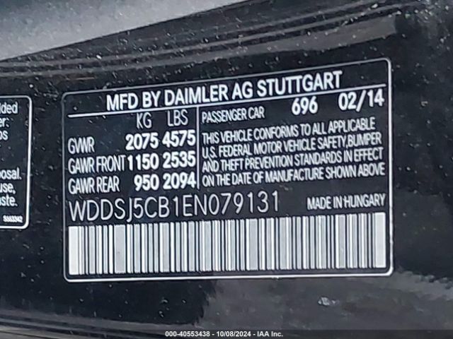 WDDSJ5CB1EN079131 Mercedes-Benz Cla 45 Amg 4matic