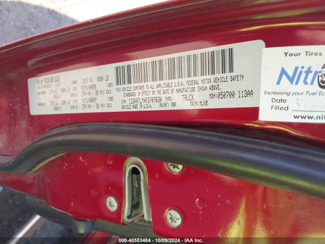 RAM 1500 Big Horn 2015 1C6RR7LM4FS707630 Image 9