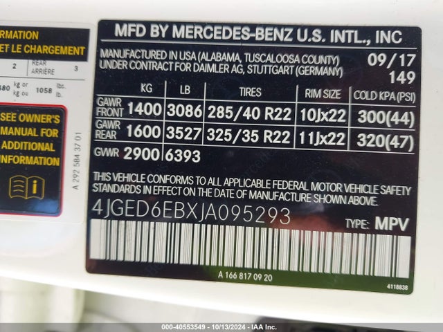 4JGED6EBXJA095293 Mercedes-Benz Amg Gle 43 Coupe 4matic